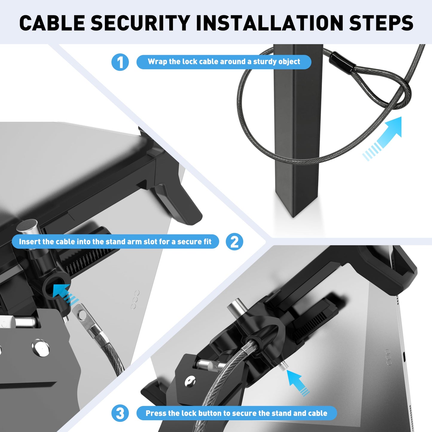 Orbiton lockable tablet desk stand product image