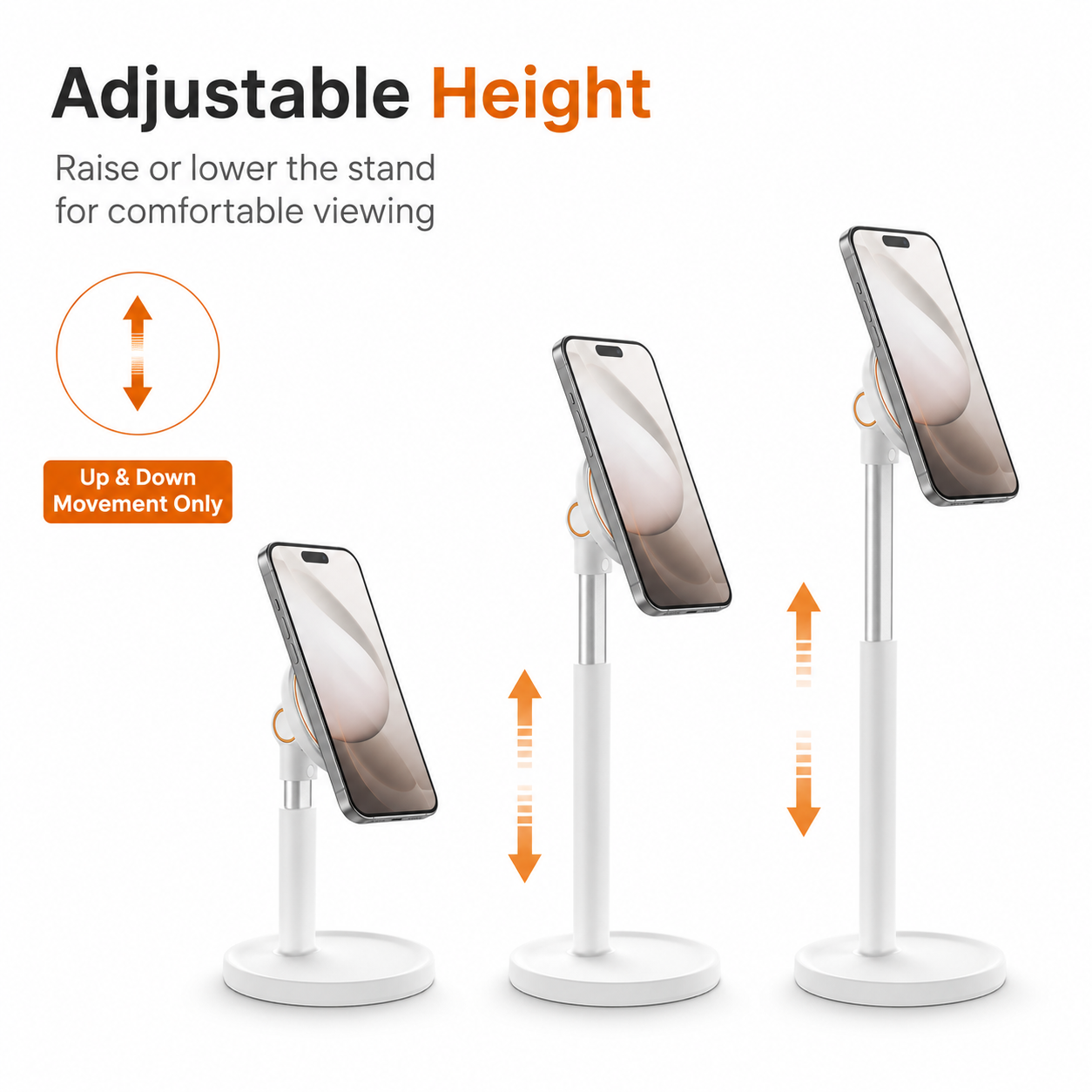 Adjustable viewing height up and down