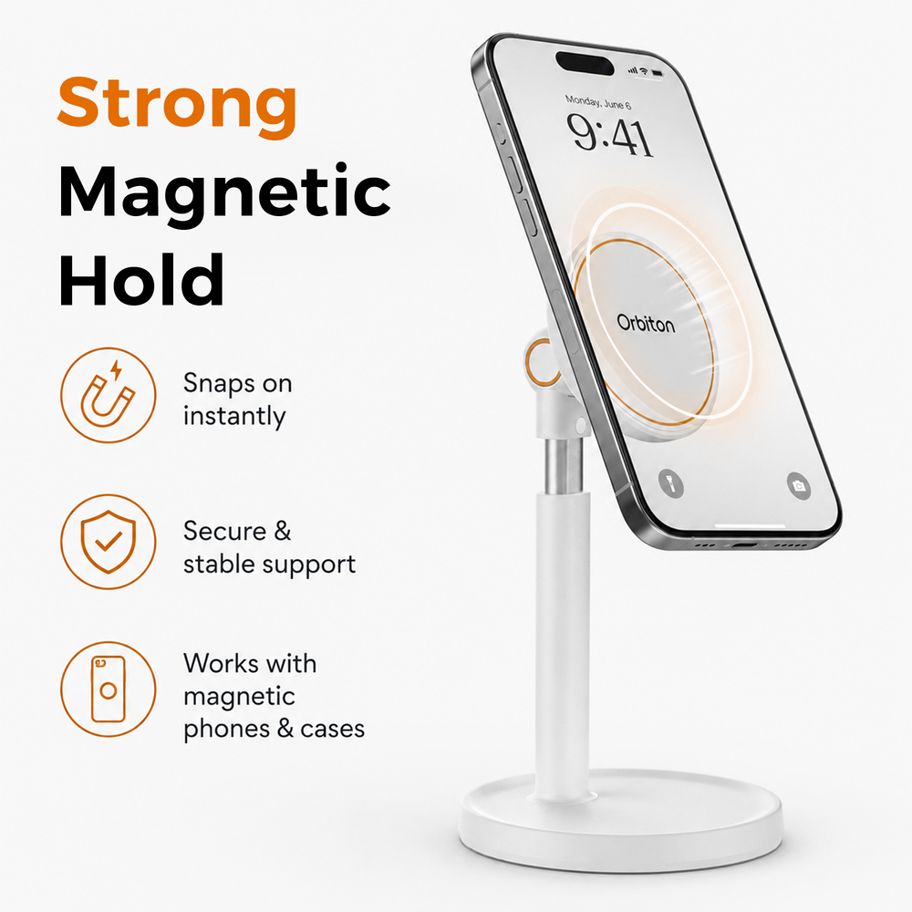 Strong magnetic hold keeps your phone secure
